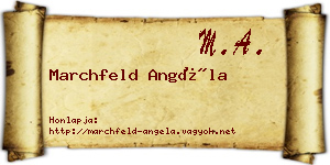 Marchfeld Angéla névjegykártya